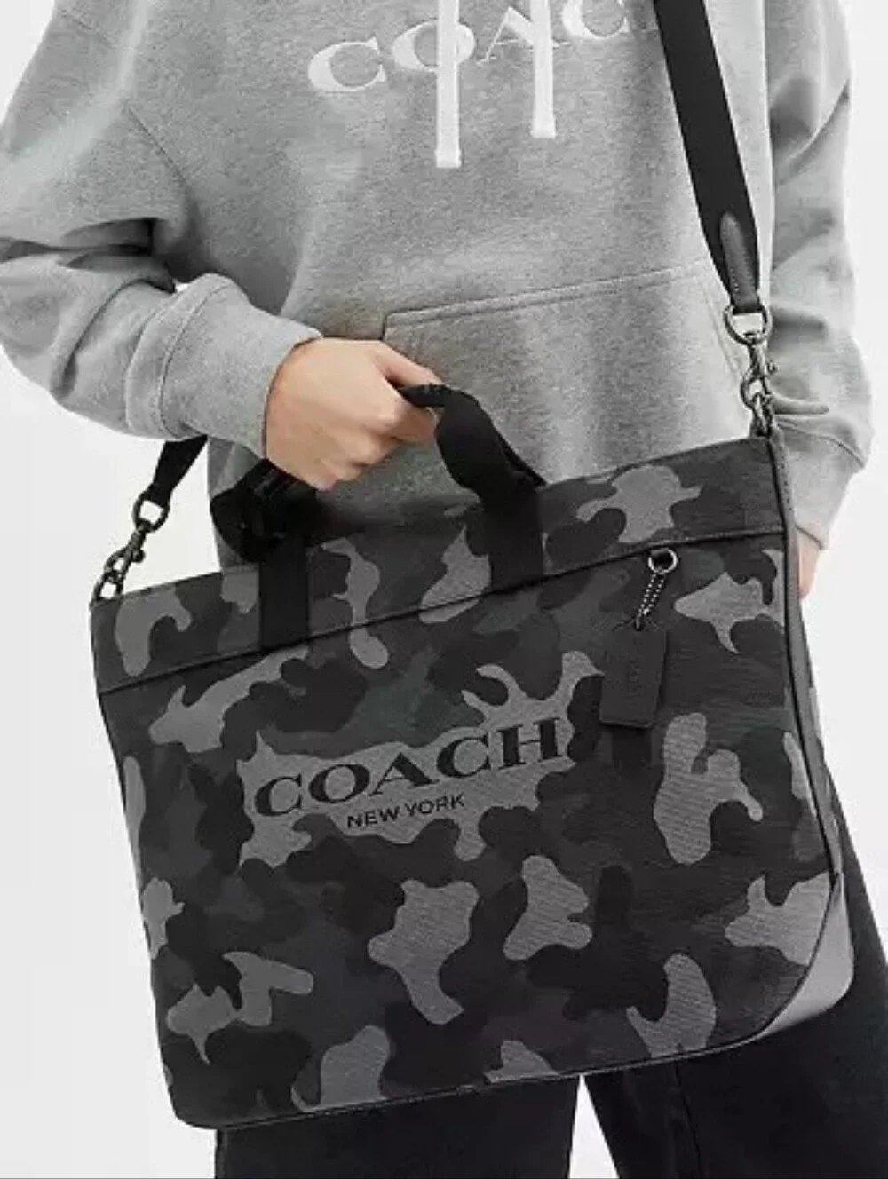 Coach Tote 38 In Camo Print